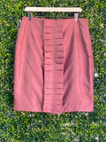 Victoria Line Dusty Rose Pleated Pencil Skirt — front