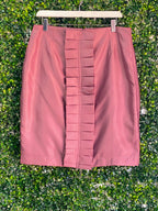 Victoria Line Dusty Rose Pleated Pencil Skirt — front